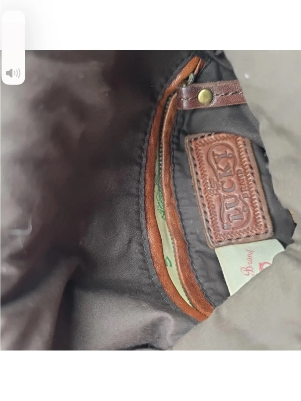 Lucky Brand Mini Abbey Road Crossbody Brown Italian Leather Bag